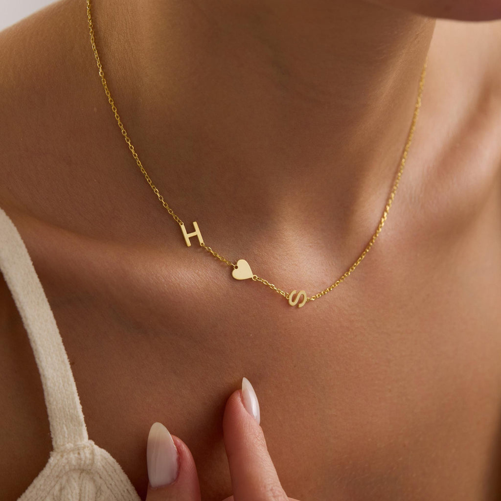 Sideways Initial Necklace