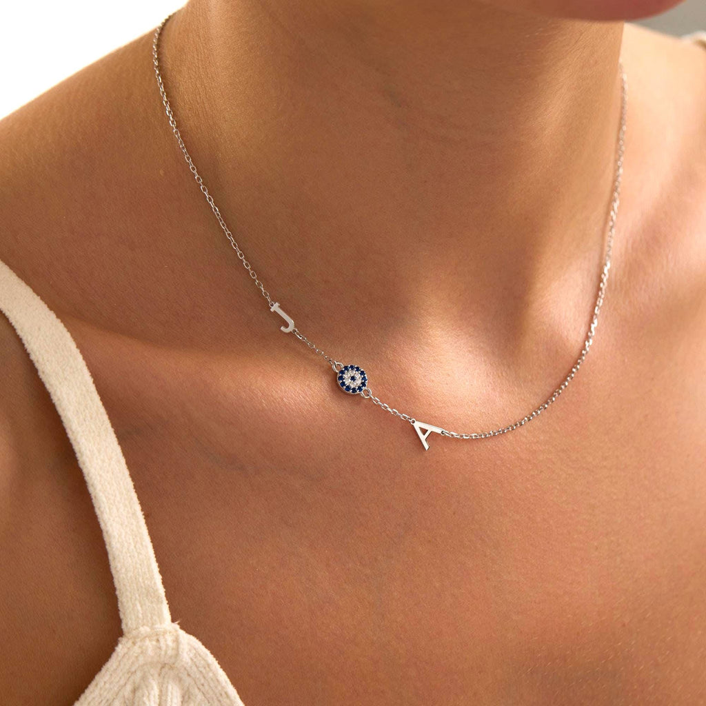 Sideways Initial Necklace