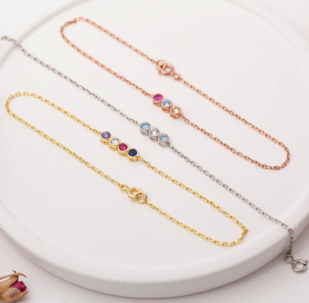 Family Birthstone Bracelet For Mom