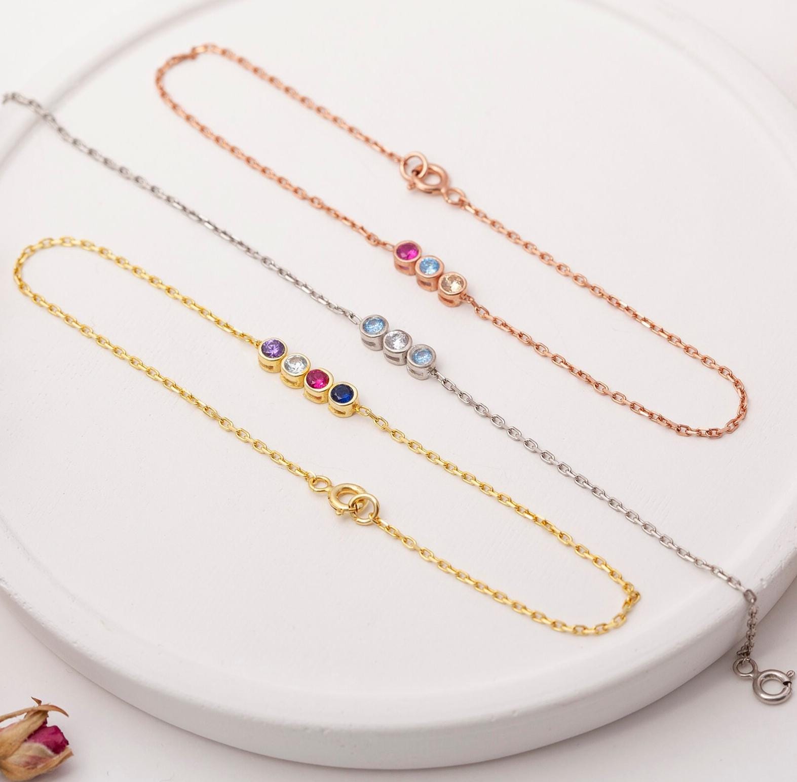 Family Birthstone Bracelet For Mom