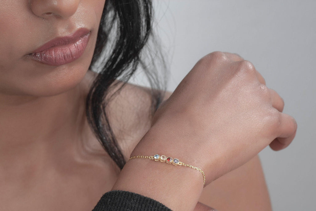 Family Birthstone Bracelet For Mom