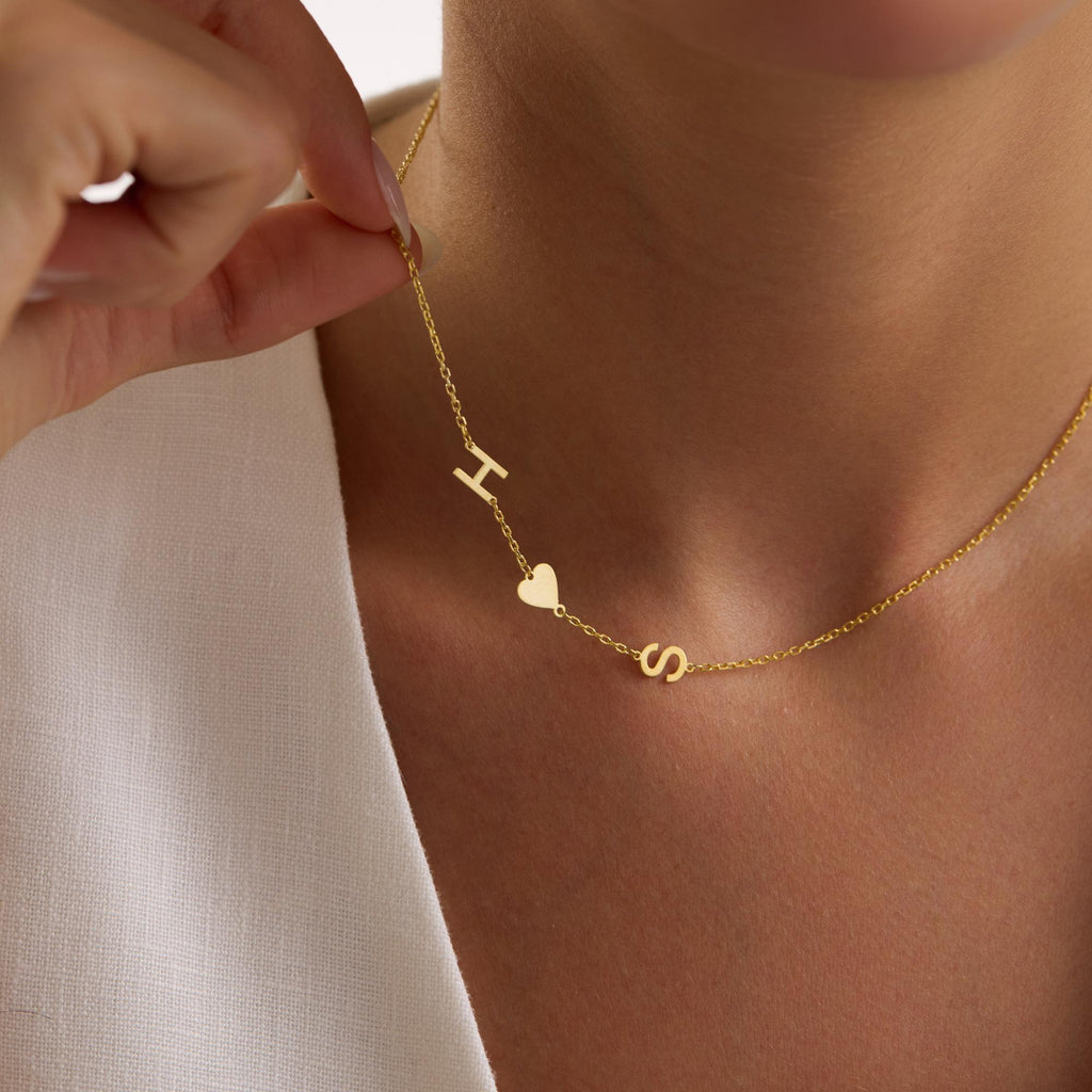 Sideways Initial Necklace