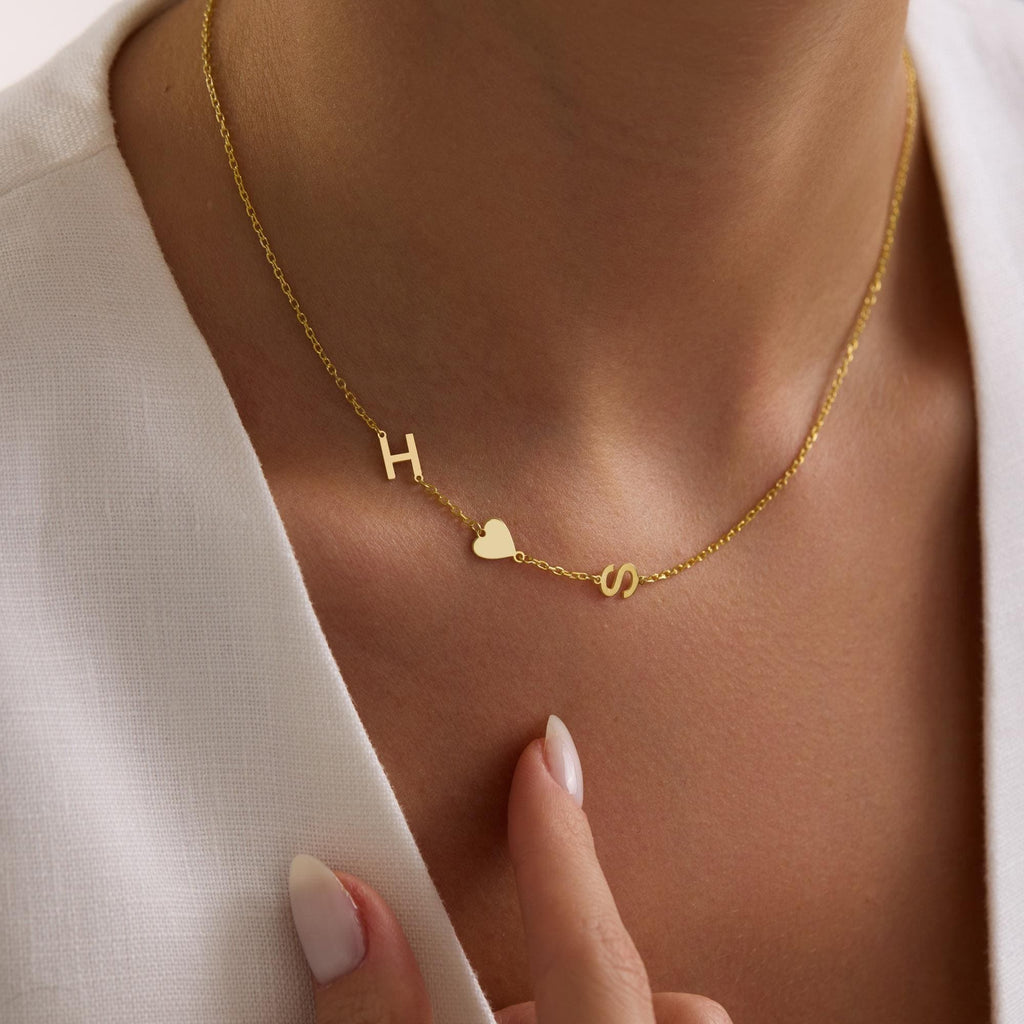 Sideways Initial Necklace