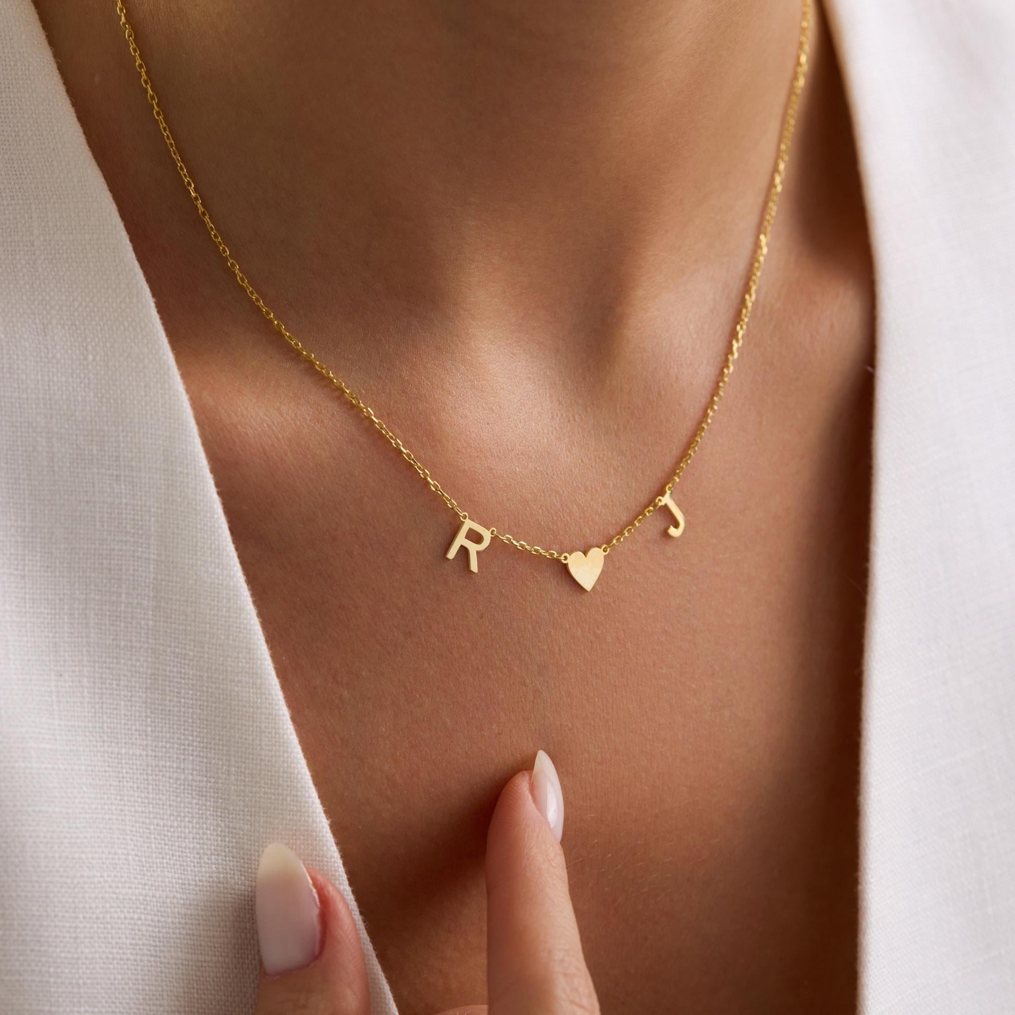 Initial Heart Necklace