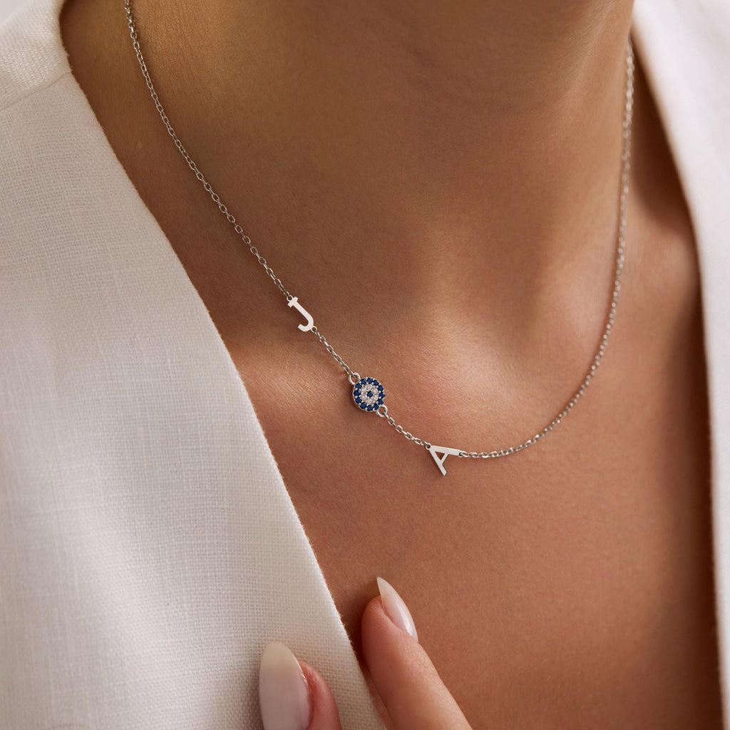 Sideways Initial Necklace