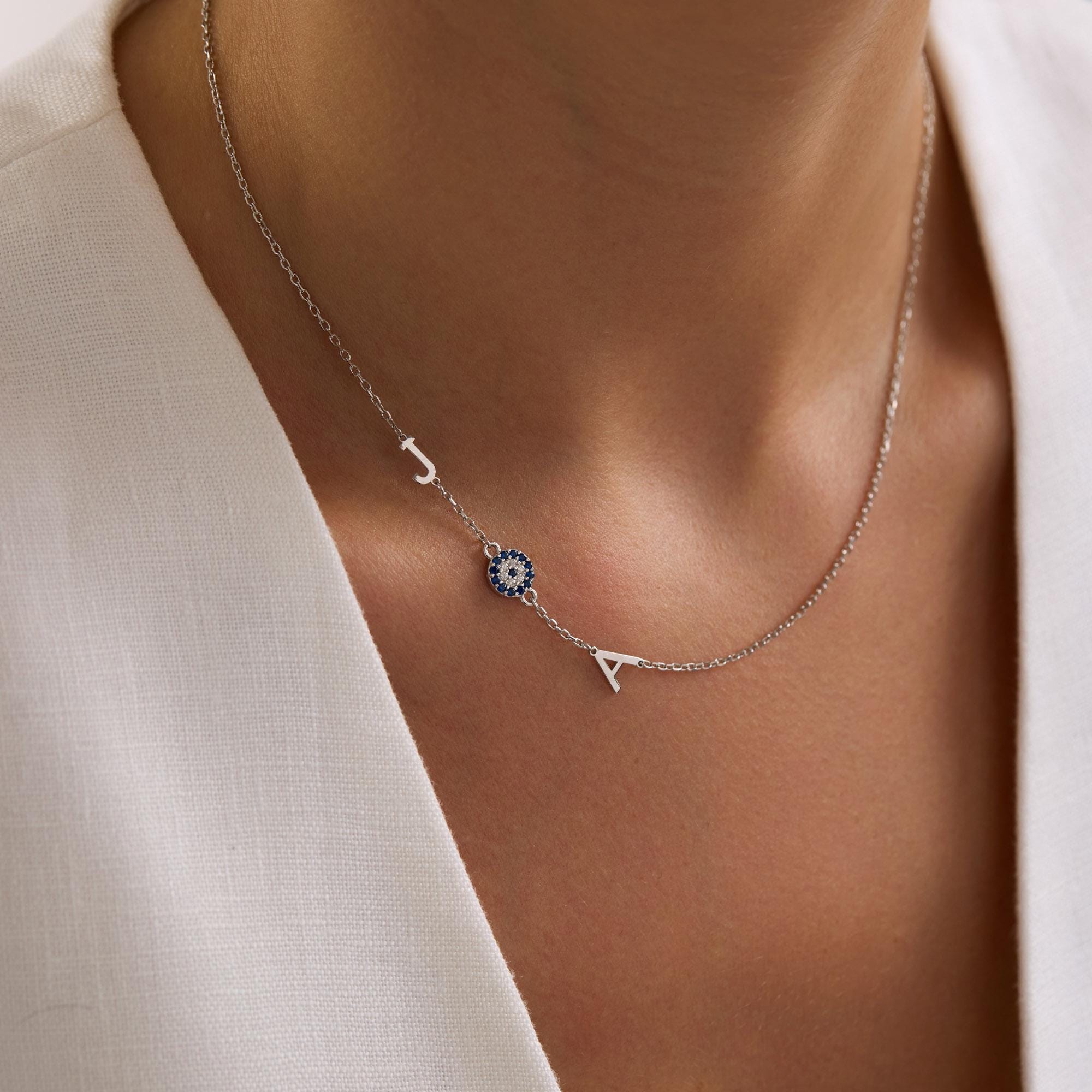 Sideways Initial Necklace