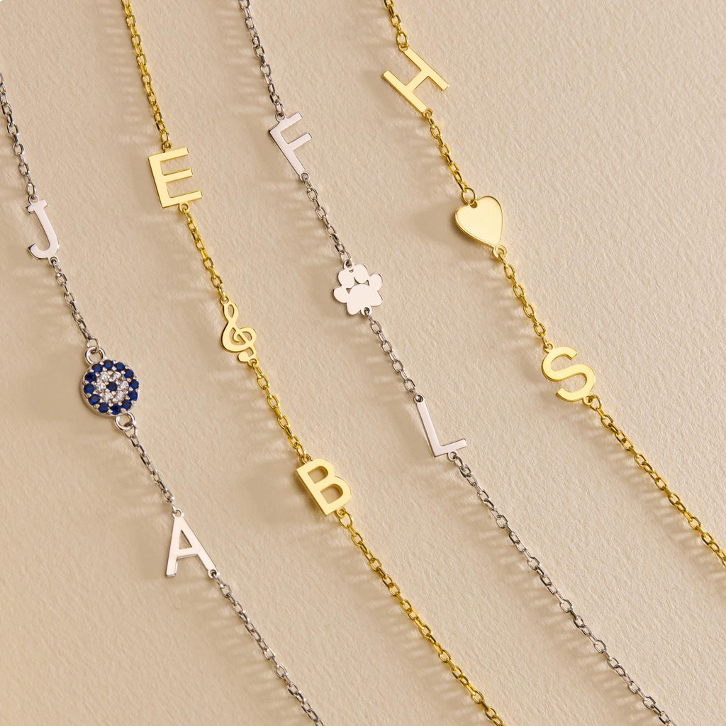 Sideways Initial Necklace