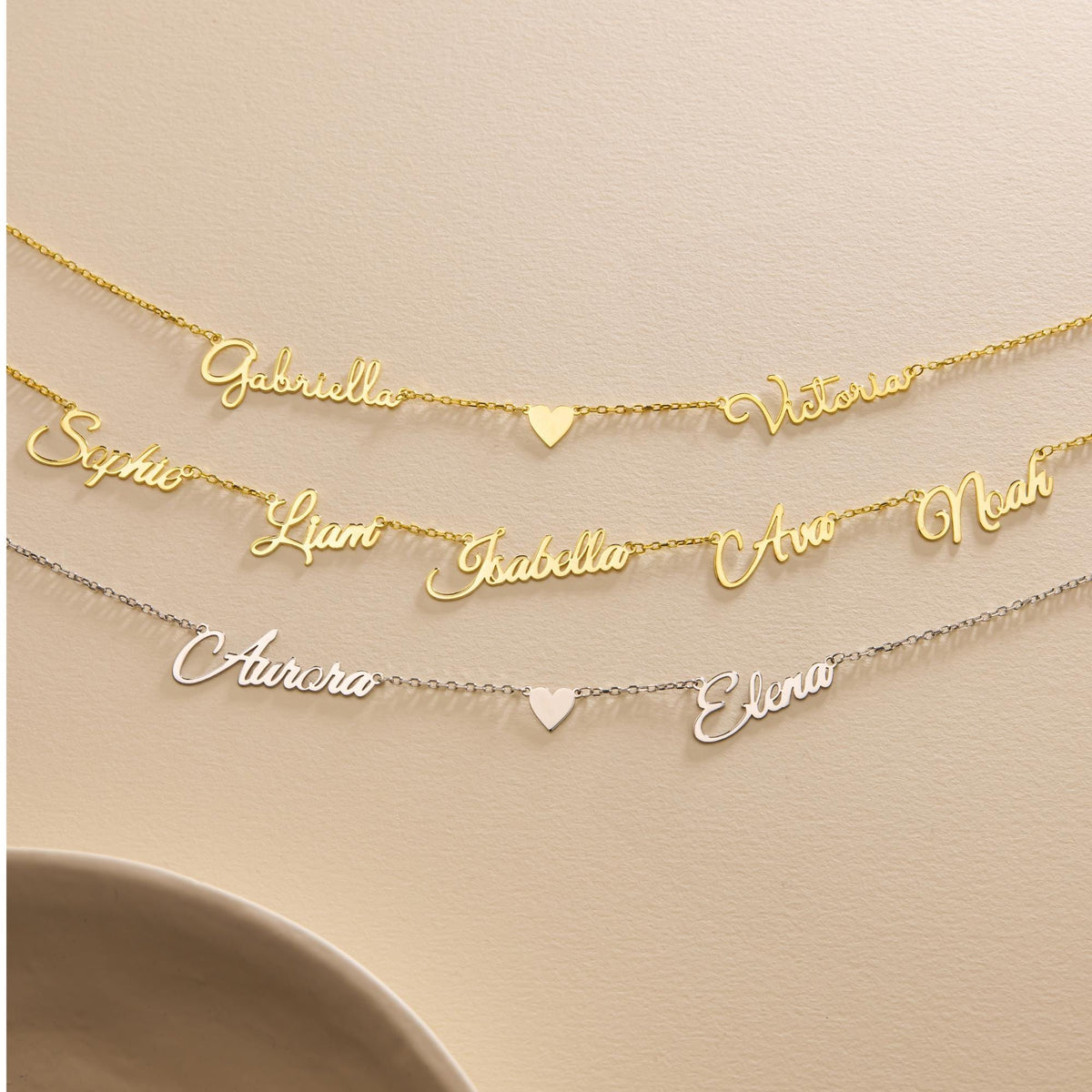 Personalized Multiple Name Necklace